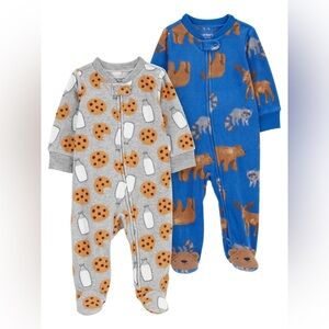 Bundle of 2 Carter's Print Footies Set